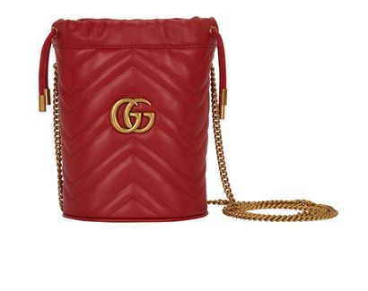 GG Marmont Mini Bucket Bag, front view